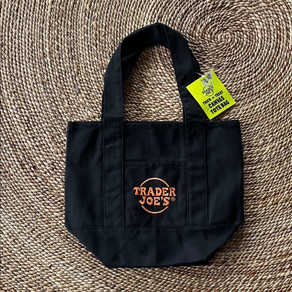 Trader Joe's Halloween Mini Black Tote Bag